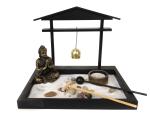 Zen - Garten mit Buddhafigur Glocke Stein Sand Nr: HY1902